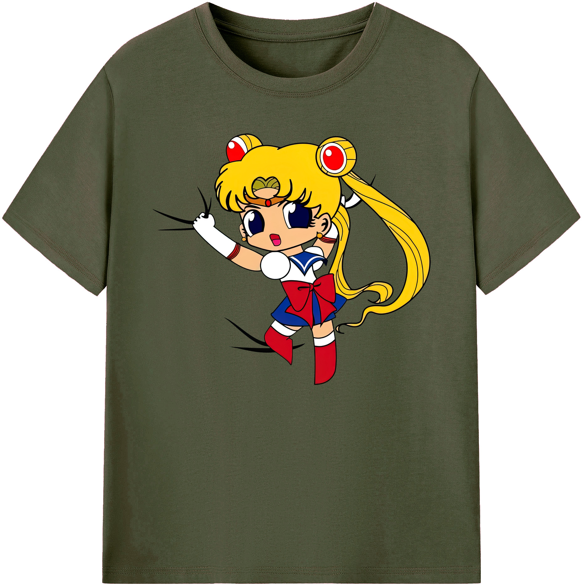 （画像用） 美少女戦士セーラームーン 月野 うさぎ つきの うさぎ Sailor Moon Tsukino Usagi 綿100％ メンズ半袖Tシャツ｜肌触りやわらか＆通気性